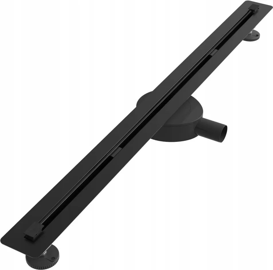 Proline 100 cm fekete lineáris lefolyó csempe alá Gamma acél