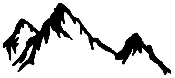 Fali dekoráció 37x70 cm hegy motívummal, fém kivitelben