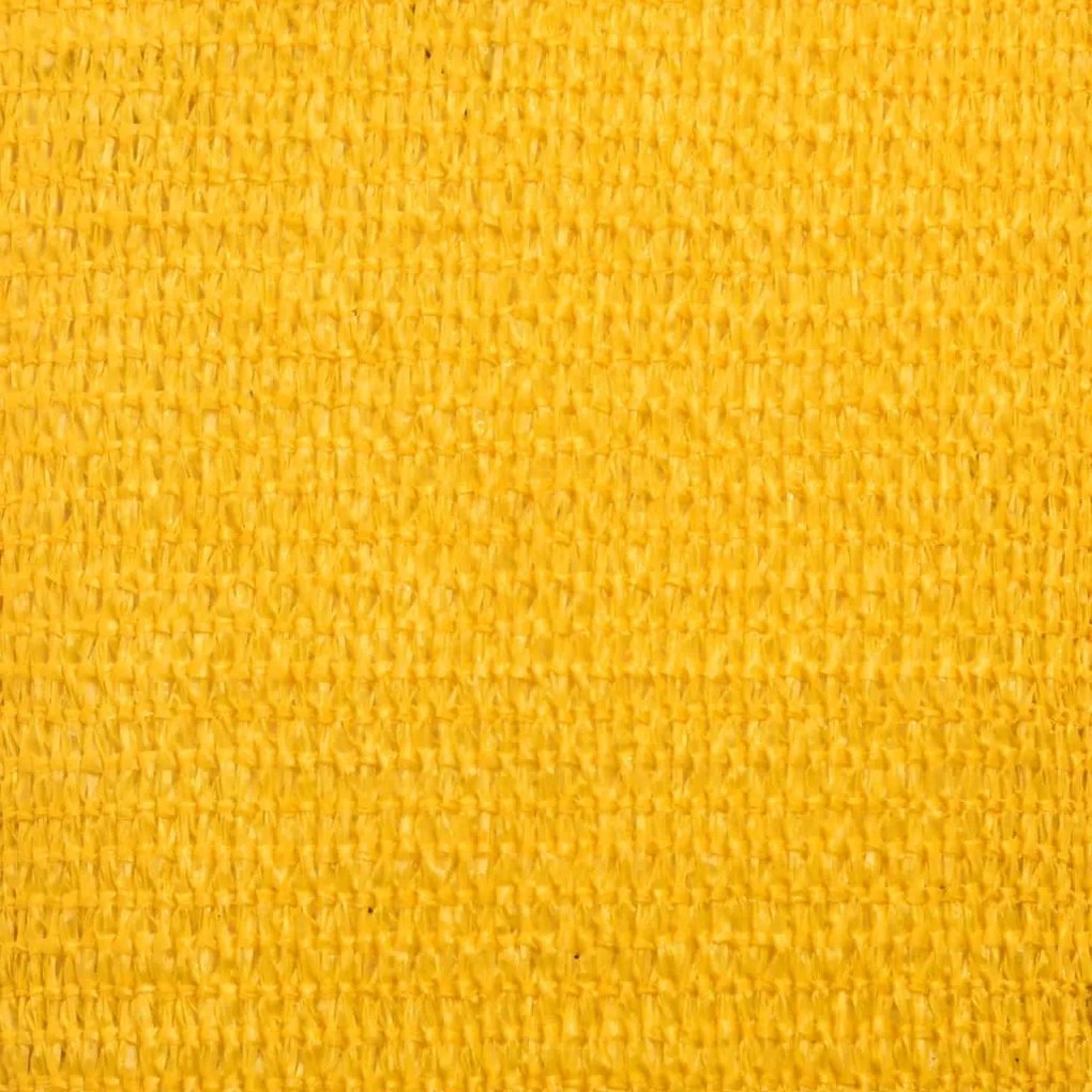 sárga négyzet alakú HDPE napvitorla 160 g/m² 5x5 m
