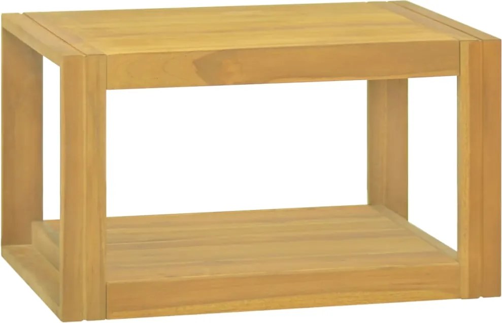 vidaXL tömör tíkfa falra szerelhető fürdőszobaszekrény 60 x 45 x 35 cm