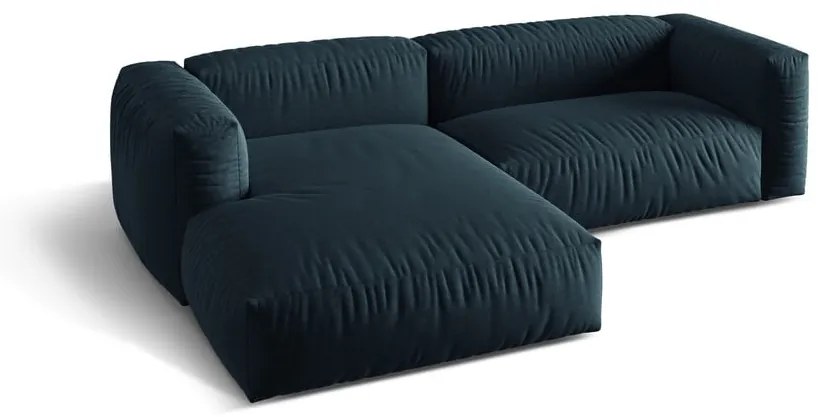 Sötétkék moduláris sarokkanapé (bal oldali) Martina – Micadoni Home