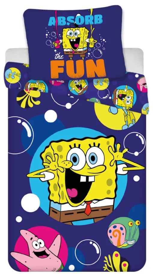 SpongyaBob Absorb ágyneműhuzat 140×200cm, 70×90 cm