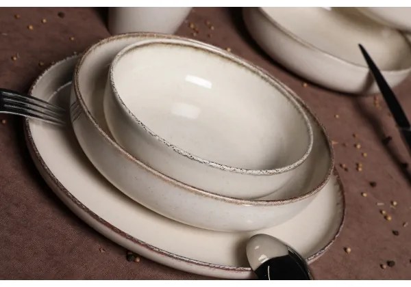16 részes bézs/porcelán étkészlet