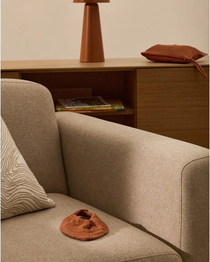 Krémszínű-terrakotta színű pamut nyálfogó készlet 2 db-os Olna – Kave Home