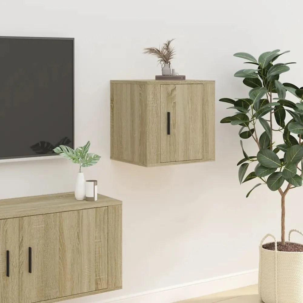 2 db sonoma tölgy fali TV-szekrény 40x34,5x40 cm