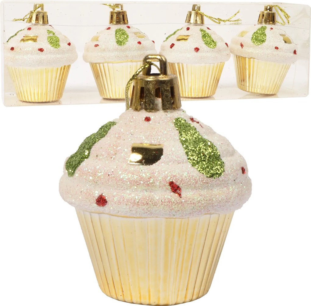 Platina Gömbök-muffinok Karácsonyi Gömbök Karácsonyfadíszek Medálok