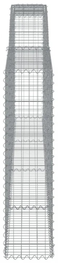 íves horganyzott vas gabion kosár 400x30x120/140 cm