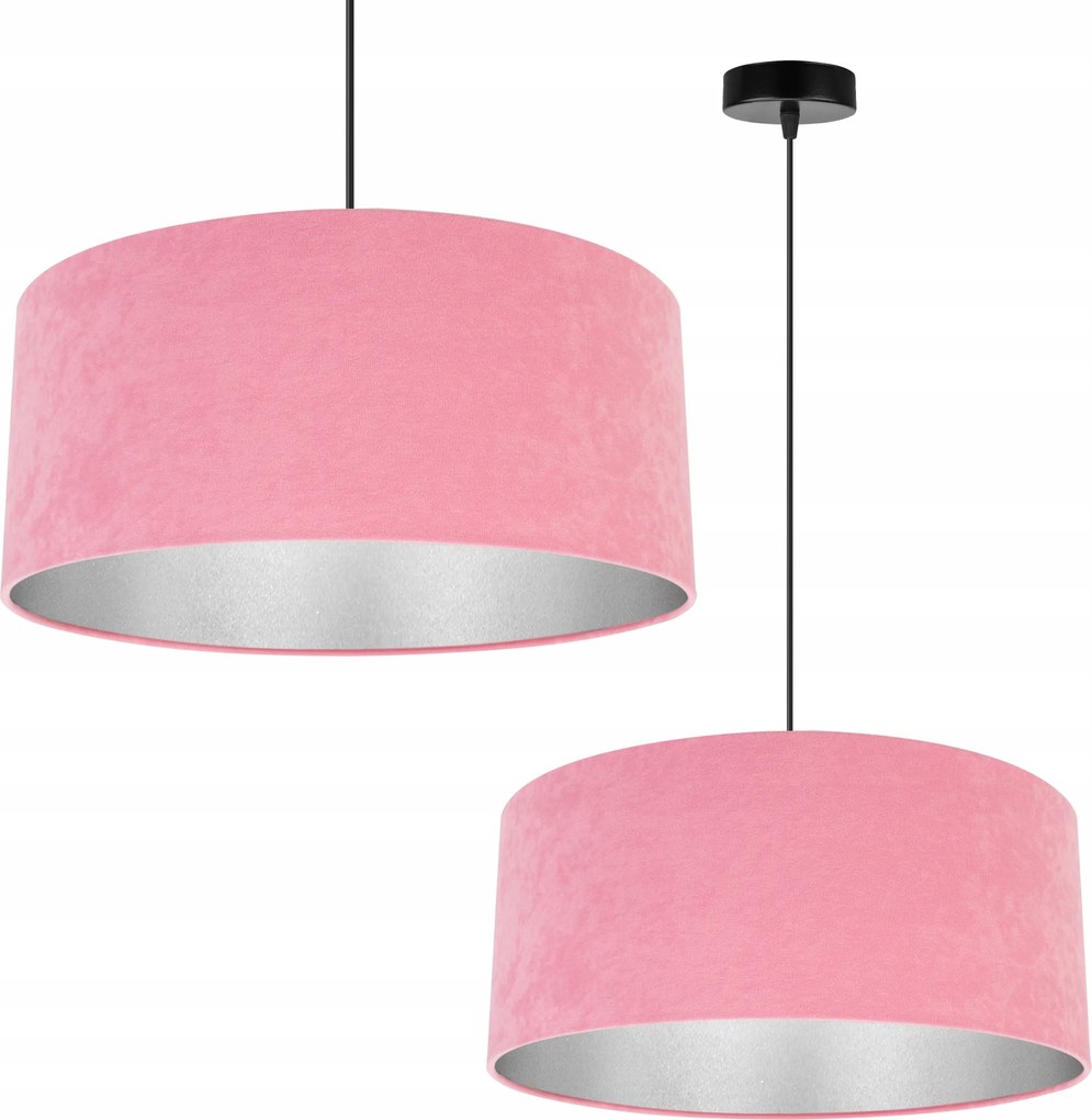 Mennyezeti Lámpa Lógó Csillár Szimpla Króm Rózsaszín Lámpabúra Glamour