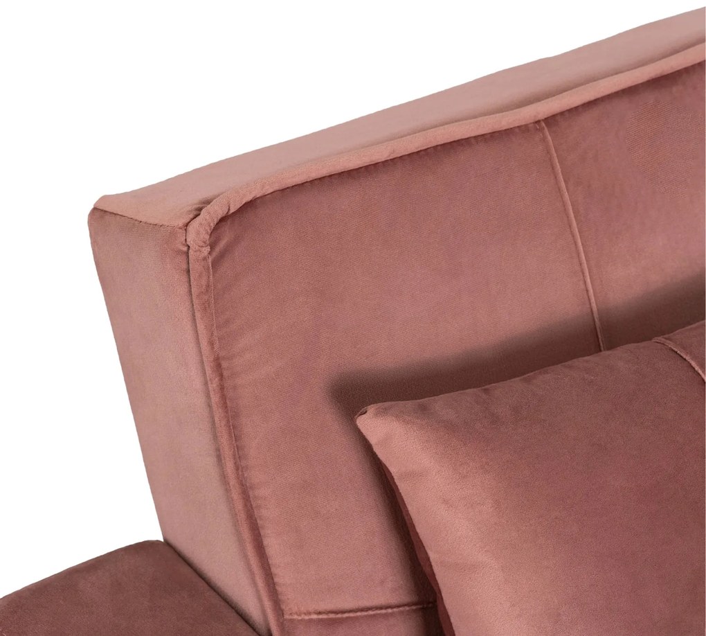 Ágyazható Fotel Rózsaszín Bársony Kárpittal. SOLOR