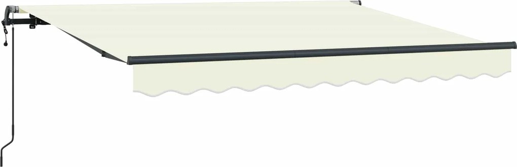 vidaXL Behúzható napellenző Krém 300 x 200 cm szövet