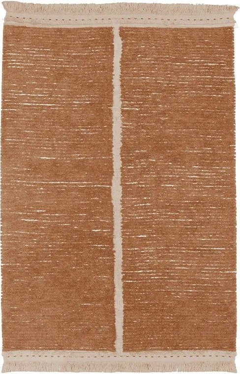 Téglavörös-bézs pamut szőnyeg 140x200 cm Duetto Toffee – Lorena Canals