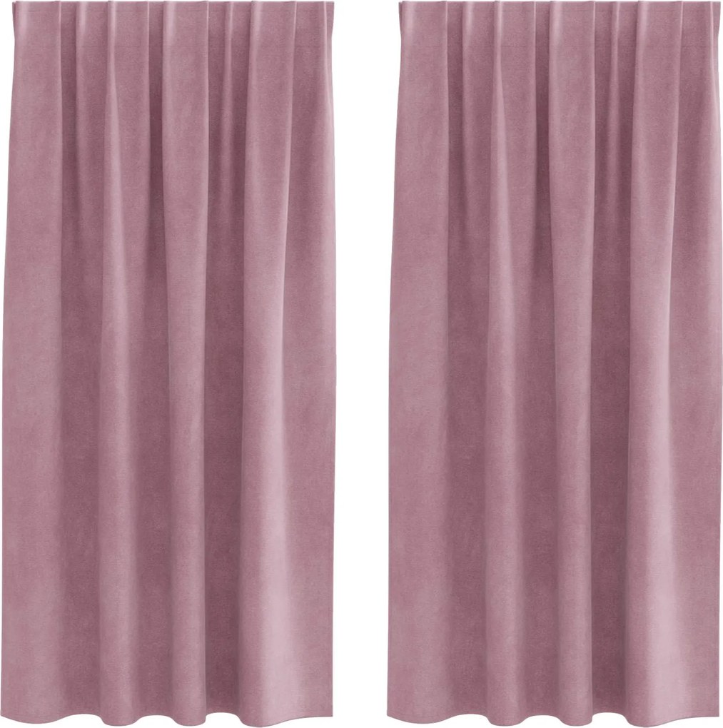 vidaXL Sötétítő függönyök 2 pcs Sötét rózsaszín 140 x 175 cm Bársony