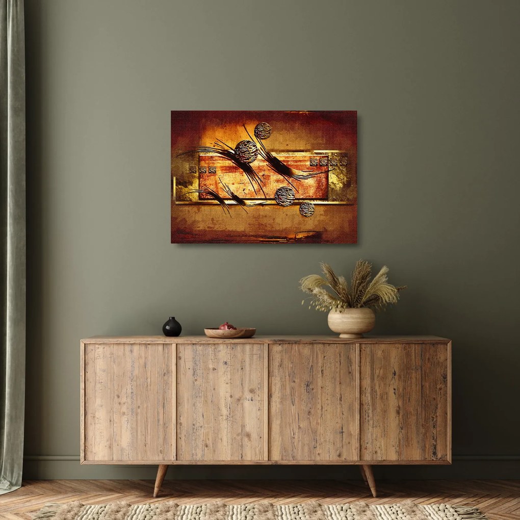 Az absztrakció képe (üvegen) (70x50 cm)
