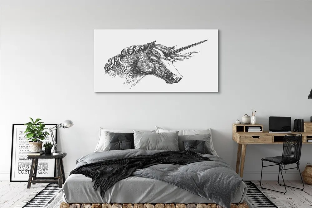 Canvas képek rajz egyszarvú 140x70 cm