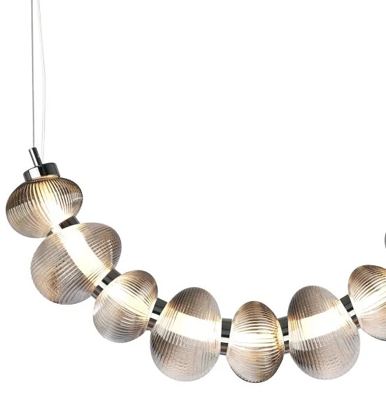 LED csillár kábelen BOLLA LED/36W/230V fényes króm/füstszürke