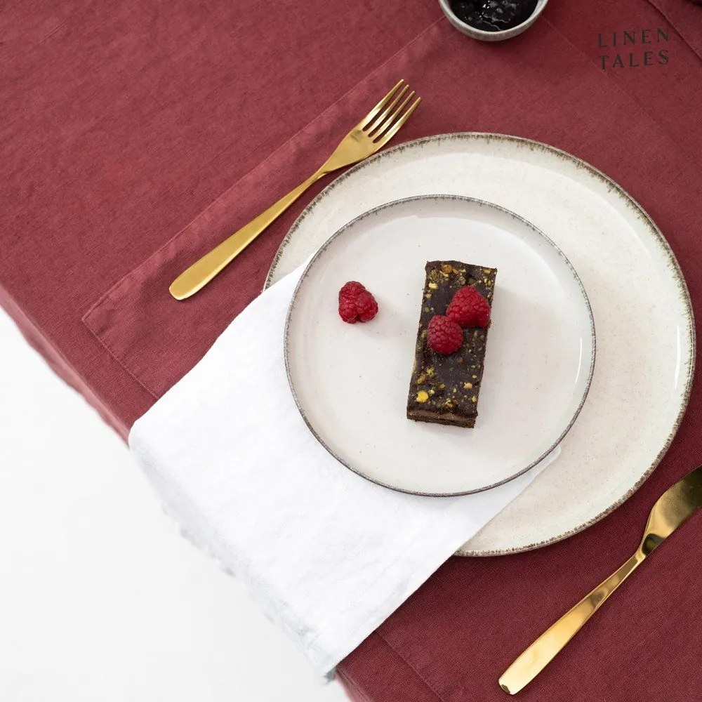 Len tányéralátét 35x45 cm Marsala – Linen Tales