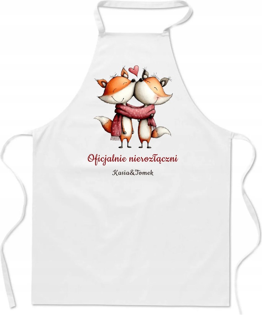 Valentin-napi Konyhai Kötény Ajándék Róka Hivatalosan Elválaszthatatlan Név