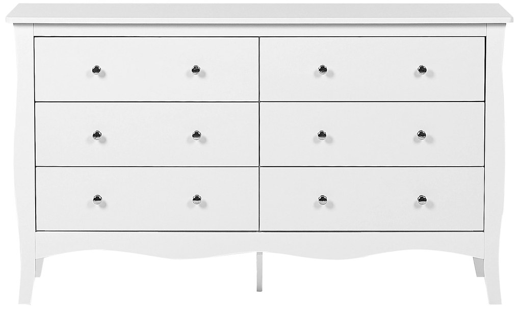 Fehér Hat Fiókos Komód WINCHESTER Beliani