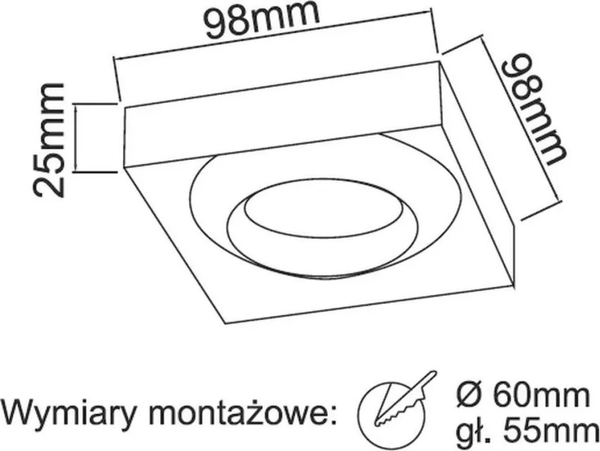 Orlicki Design ASTRO OR83248 Beépíthető spotlámpa 1x8W/Gu10