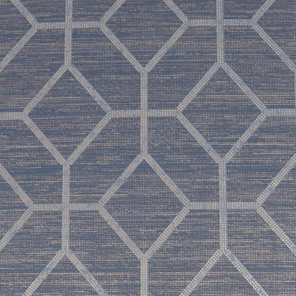 Sötétkék, Aranyozott Geometrikus Vinil Tapéta