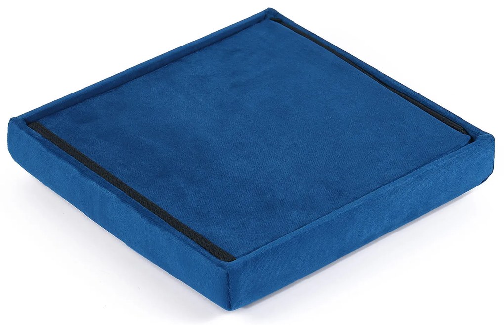 Kék összecsukható kialakítás taburet CUBEXO VELVET M