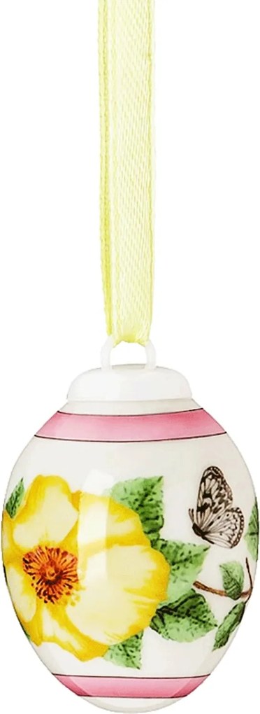 Porcelán tojás "Sárga rózsa"-Hutschenreuther