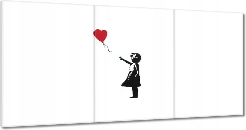 Vászonkép 120x60 Lány lufival