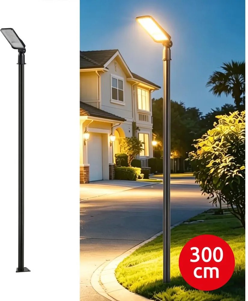 Brilagi -LED kültéri lámpa oszloppal és kl. 3 m URBANLIGHT LED/50W/230V fekete IP65