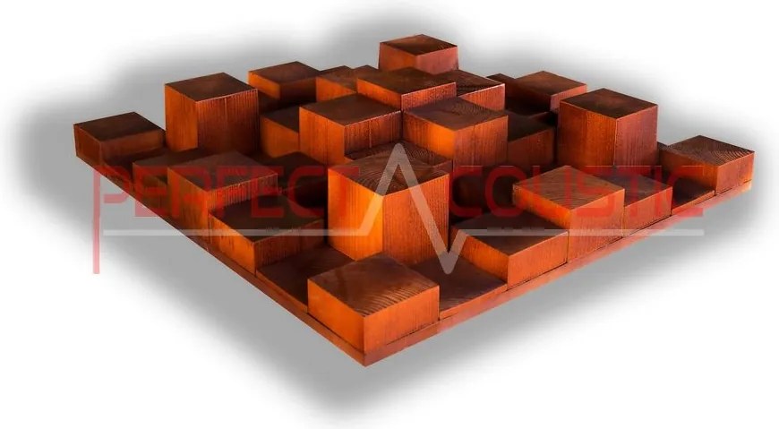 3D akusztikai diffúzor 70x70x10cm - natúr - 1db 70x70x10cm Egybecsomagolva, szállítással