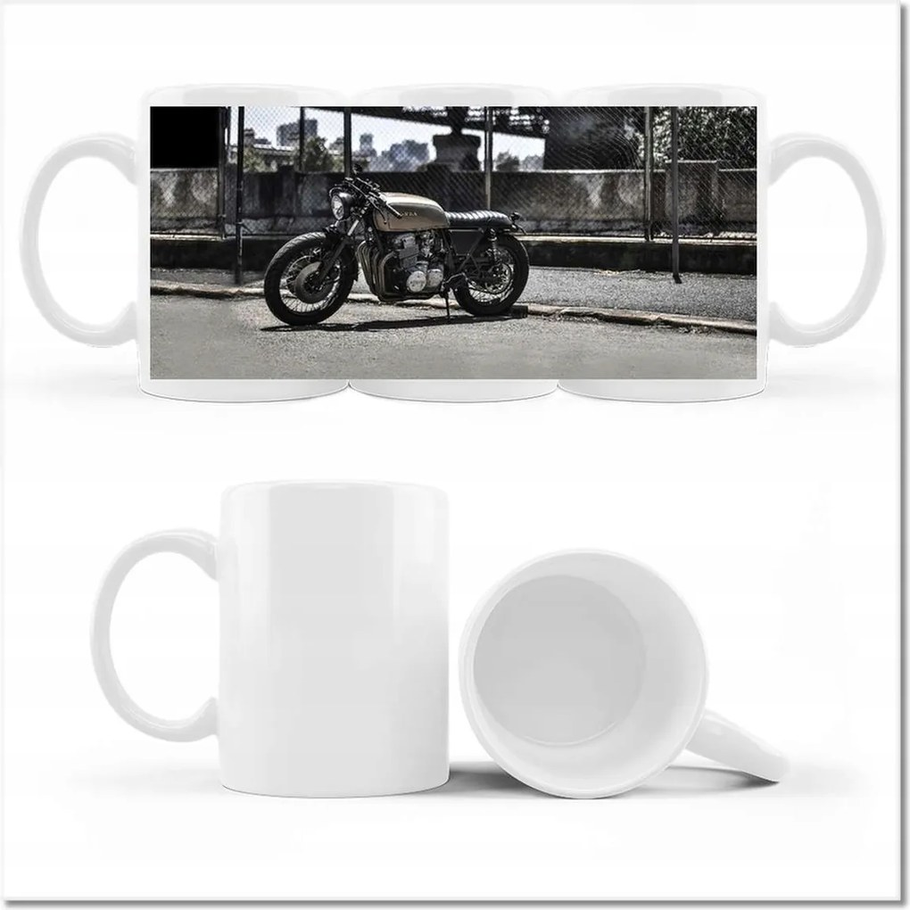 Nyomott mintás bögre Motorkerékpár