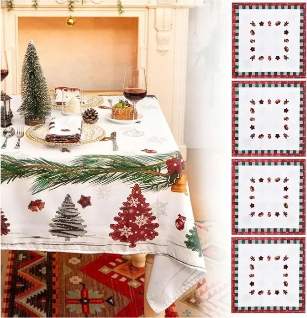 Karácsonyi szett asztalra Asztalterítő szalvéta Karácsonyi dekoráció