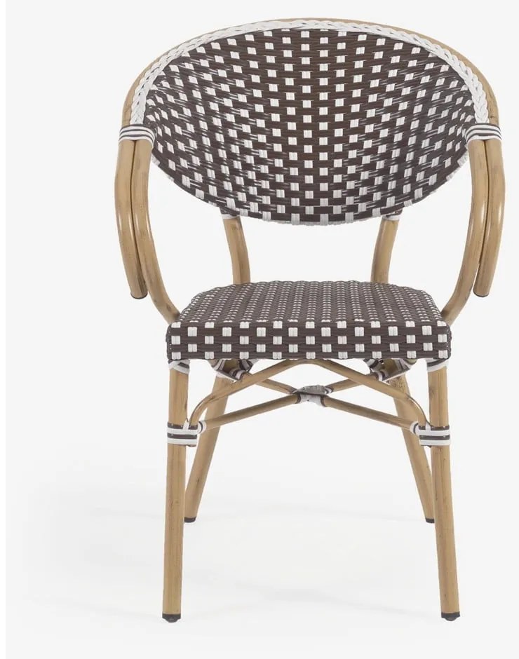 Barna fém-műanyag kerti szék Marilyn – Kave Home