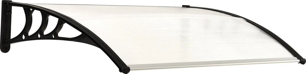 Outsunny Erkély Ajtó és Ablak Napellenző, Vízálló és UV-ellenálló Kültéri Napellenző Polikarbonátból, 75x120cm | Aosom