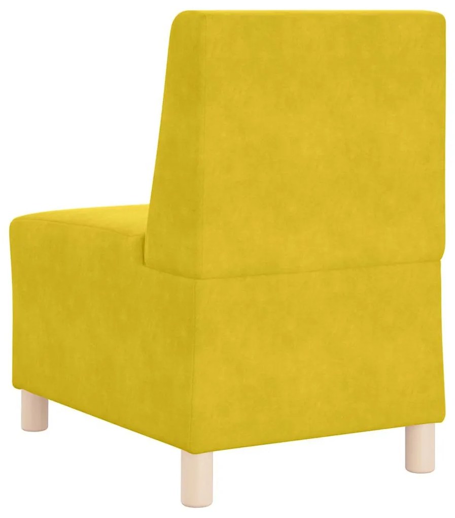 sárga bársony kanapéfotel 55 cm
