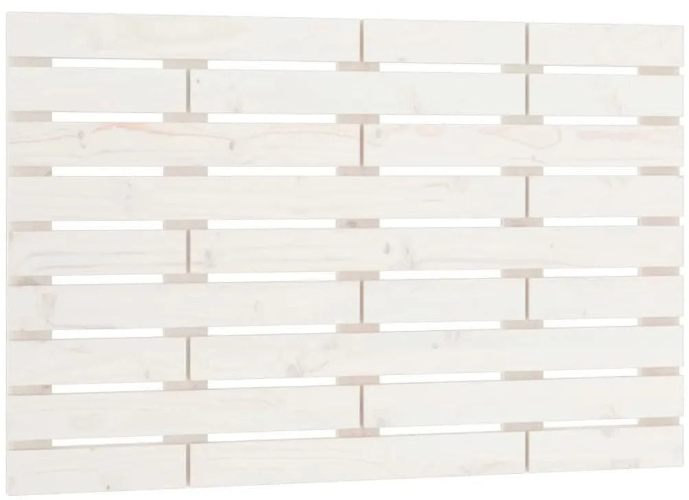 fehér tömör fenyőfa fali fejtámla 106 x 3 x 63 cm