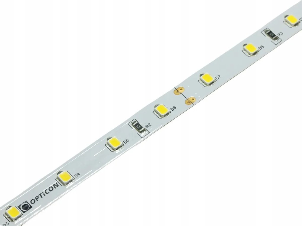 Led Szalag 24V DC 9W /m 300 Smd 2835 IP20 8mm Fehér Meleg 3000K Opticon