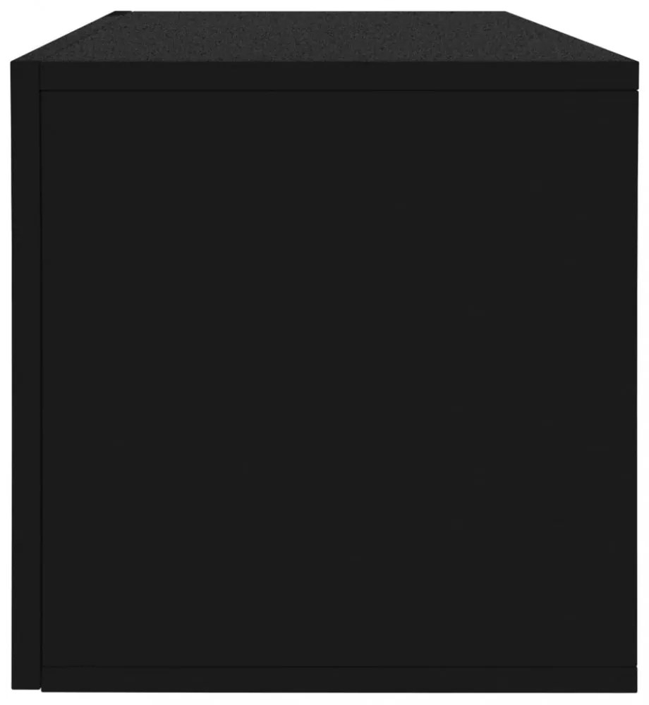 fekete szerelt fa lemeztároló doboz 71 x 34 x 36 cm