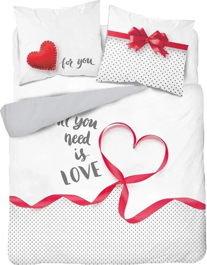 Ágyneműhuzat Valentin Napra Esküvői Ágyneműhuzat Szív All You Need Is Love 200x220