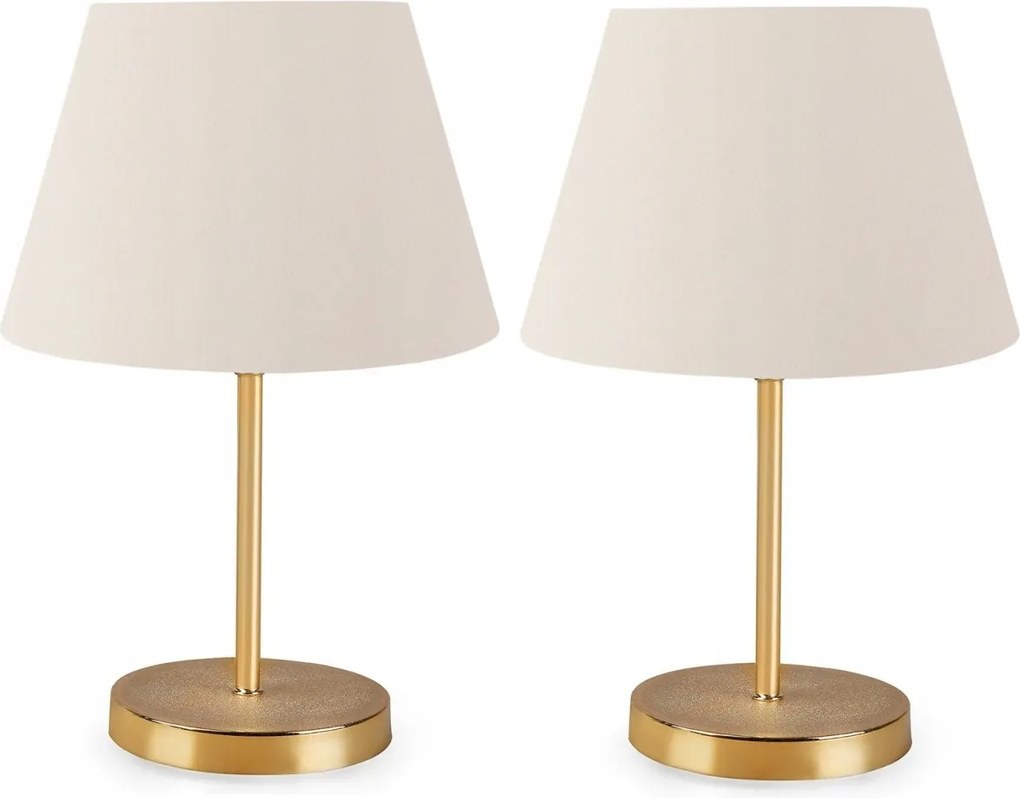 2 db-os Deno asztali lámpa szett, krémszínű