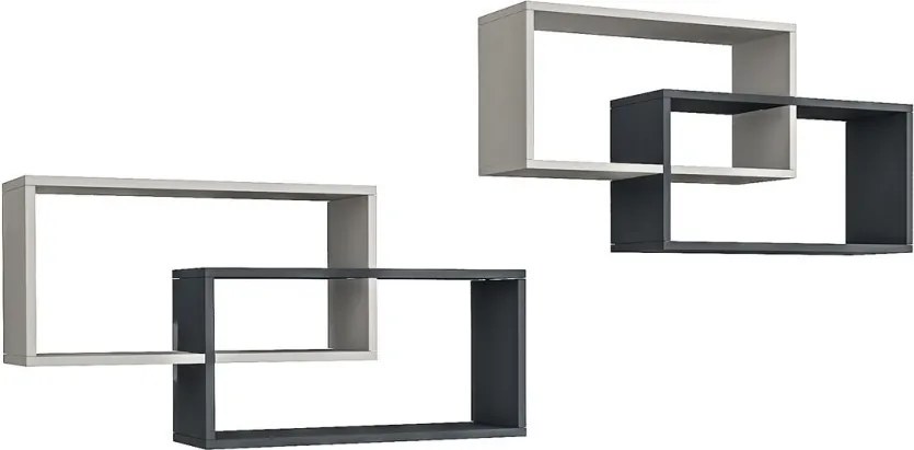 1db fali polc 104x22x45cm fehér barna GR-03