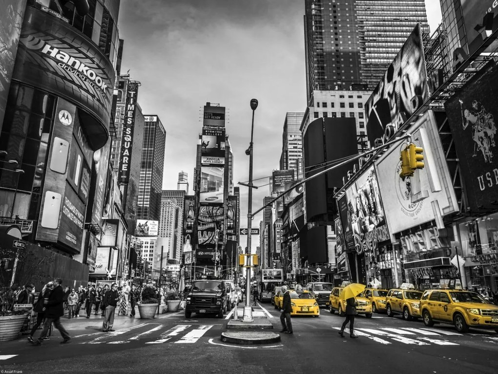 Poszter 40x30cm Fényjelző a Times Square-en, Assaf Frank