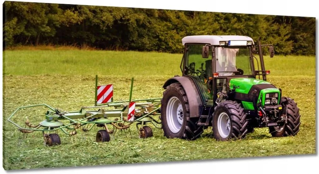 Képek 115x55 Traktor a szénamezőn