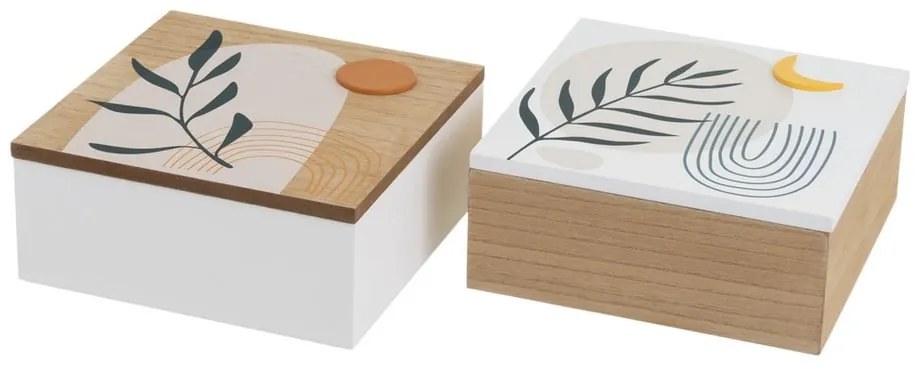 Fedeles dekoratív tárolódoboz szett 2 db-os ø 20x8,5 cm – Casa Selección