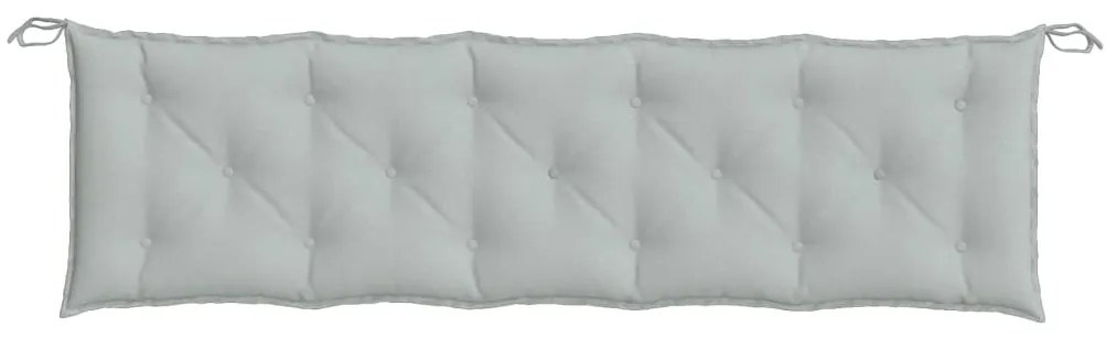 2 db melange világosszürke szövet kerti padpárna 180 x 50 x 7cm