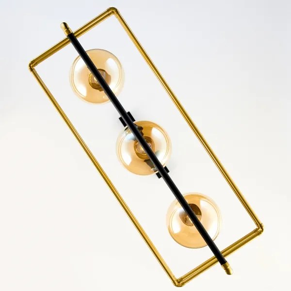 Jupiter 2027 - Csillár zsinóron FIORI 3xG9/10W/230V fekete/arany/bézs