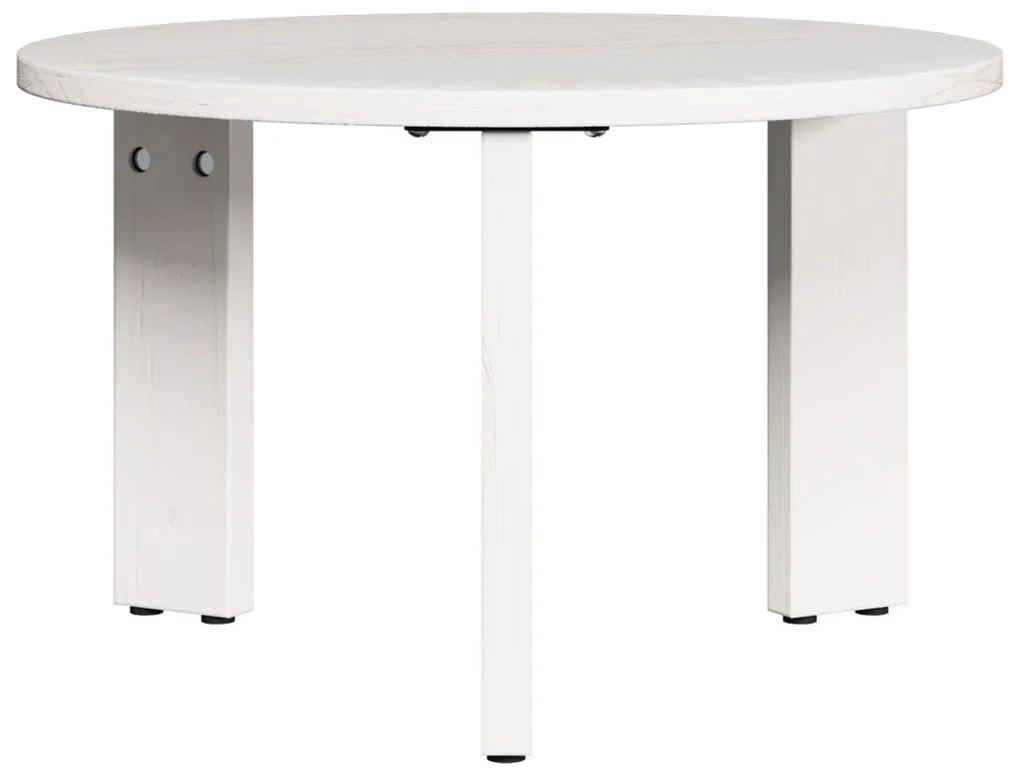 Dohányzóasztal 3 pcs Fehér 47.5 x 47.5 x 27 cm Tömör fenyőfa