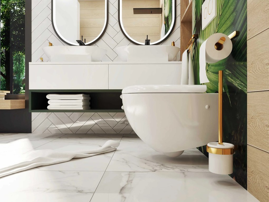 BISK Erga Nature Gold, wc papír tartó, arany fényes, ERG-05912