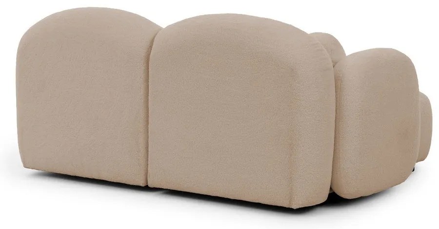 Világosbarna buklé sarokkanapé (bal oldali-heverő résszel) Orbit – Ropez