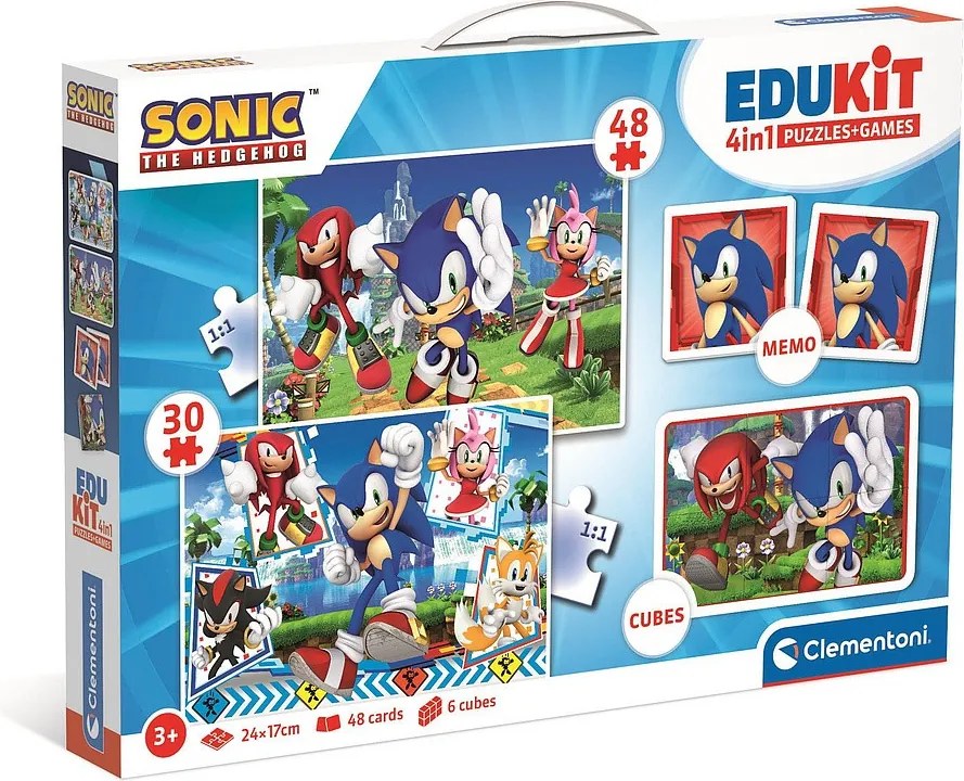 Sonic a sündisznó Characters 4 az 1-ben játékgyűjtemény Clementoni