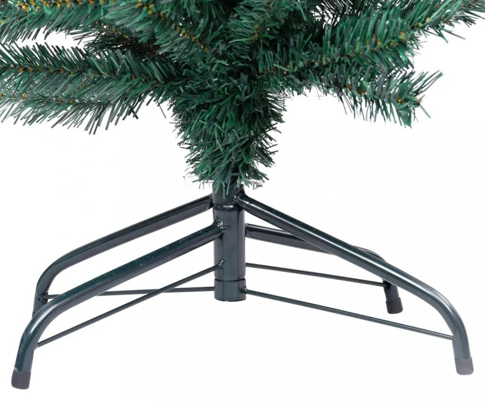 zöld PVC vékony műkarácsonyfa állvánnyal 150 cm